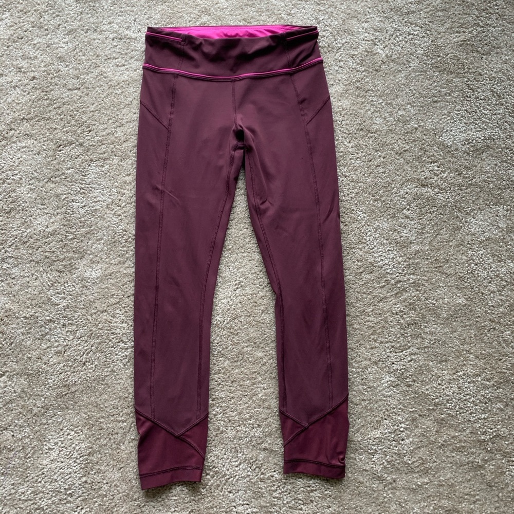 Maroon lululemon leggings